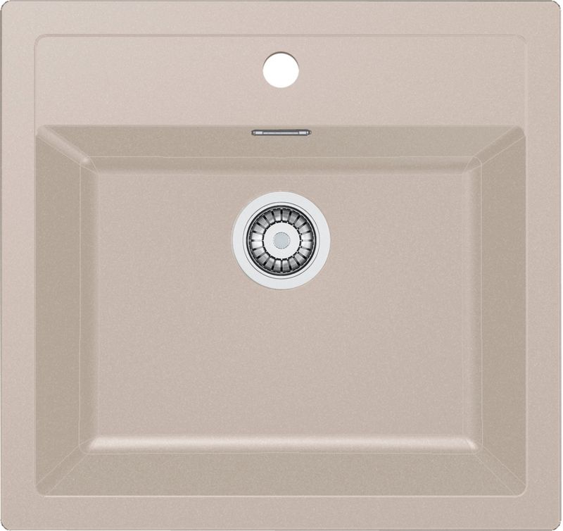 Tectonite Franke Sid 1-kammers vask i mat beige