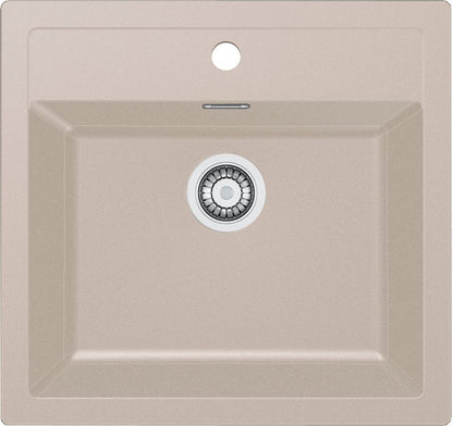 Tectonite Franke Sid 1-kammers vask i mat beige