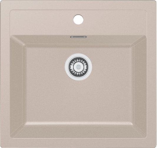 Tectonite Franke Sid 1-kammers vask i mat beige