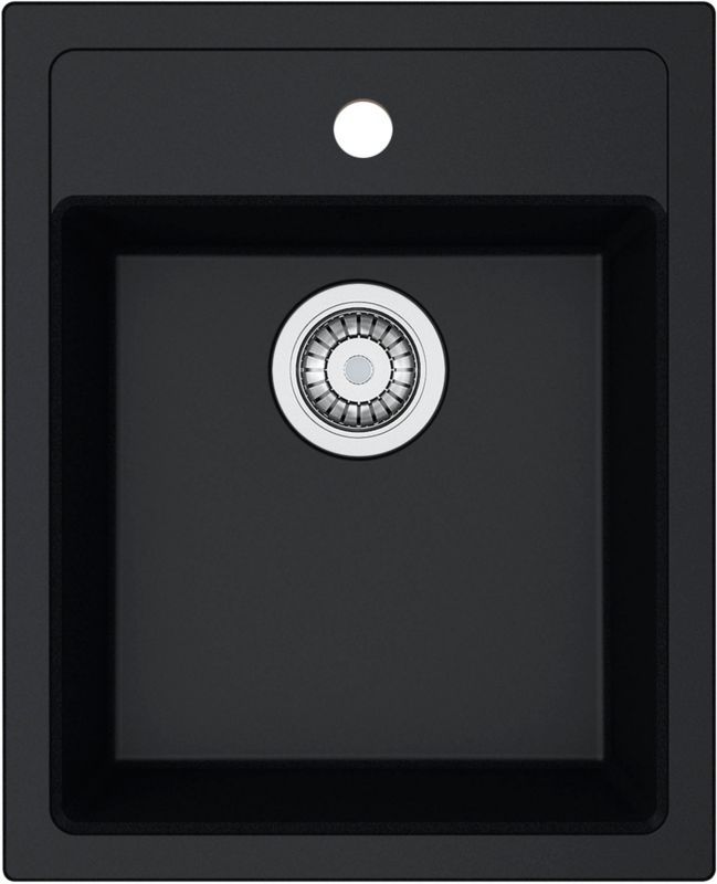 Franke Sid 1-kammers tectonite granitvask i onyx