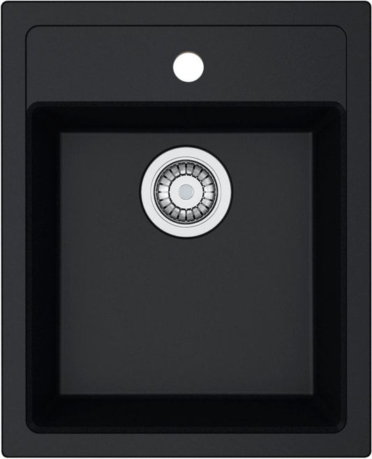 Franke Sid 1-kammers tectonite granitvask i onyx