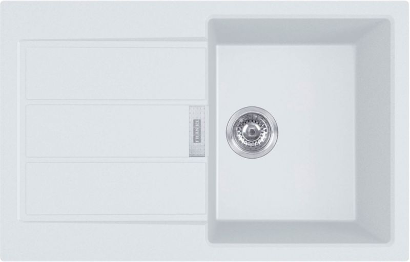 Franke Sirius S2D 611-78 tectonite vask med 1 kumme og afløbsplade, hvid