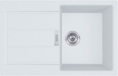 Franke Sirius S2D 611-78 tectonite vask med 1 kumme og afløbsplade, hvid