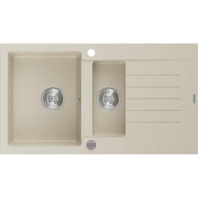 Granitsænke med afløbsplads 1,5-kammer Mexen 900x505 Matias beige 1 stk.
