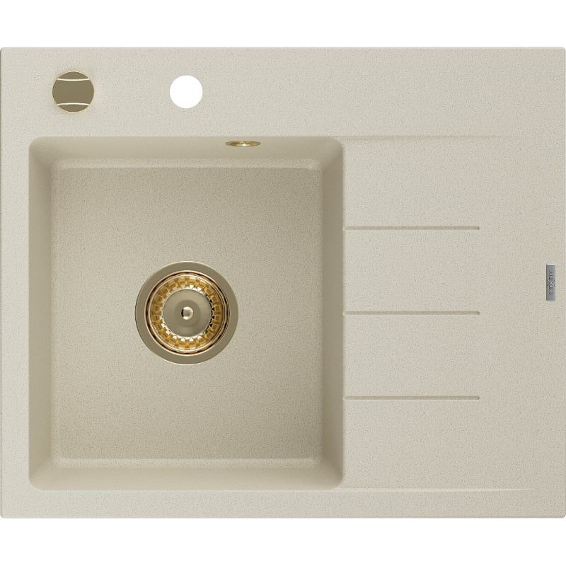 1‑kammers granitsænke med afløbsplade Mexen 600x500 Ben beige 1 stk.