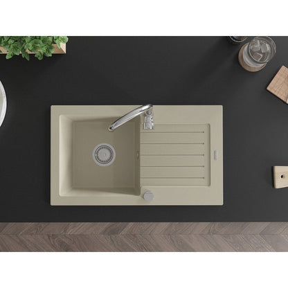 Granitsink med 1 kumme og afløbsplade Mexen 752x436 Pablo Beige 1 stk.