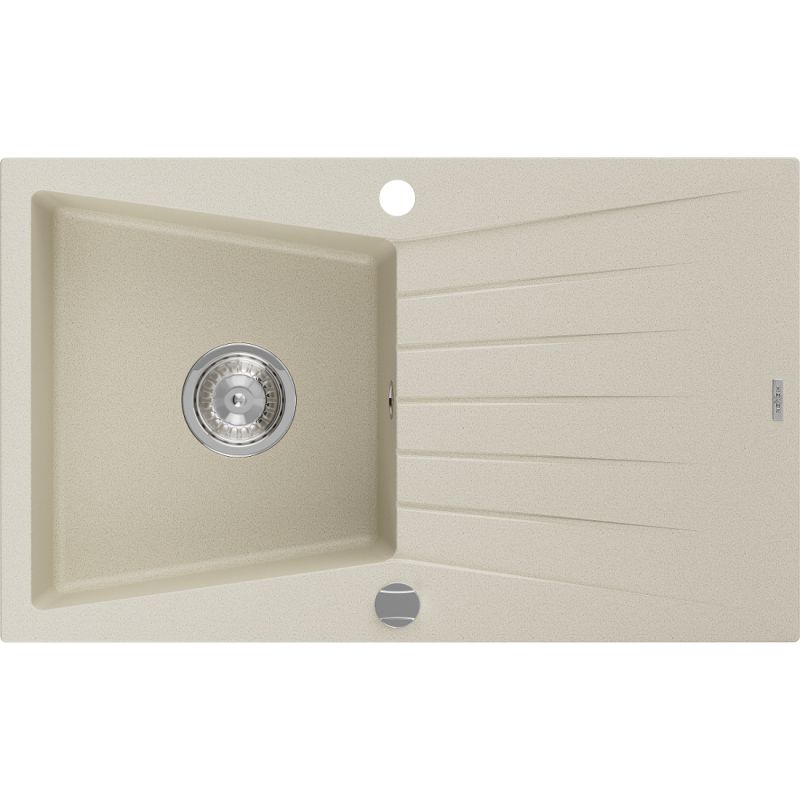 1‑kammers granitvask med afløbsrille Mexen 775x470 Cesar beige 1 stk.
