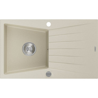 1‑kammers granitvask med afløbsrille Mexen 775x470 Cesar beige 1 stk.