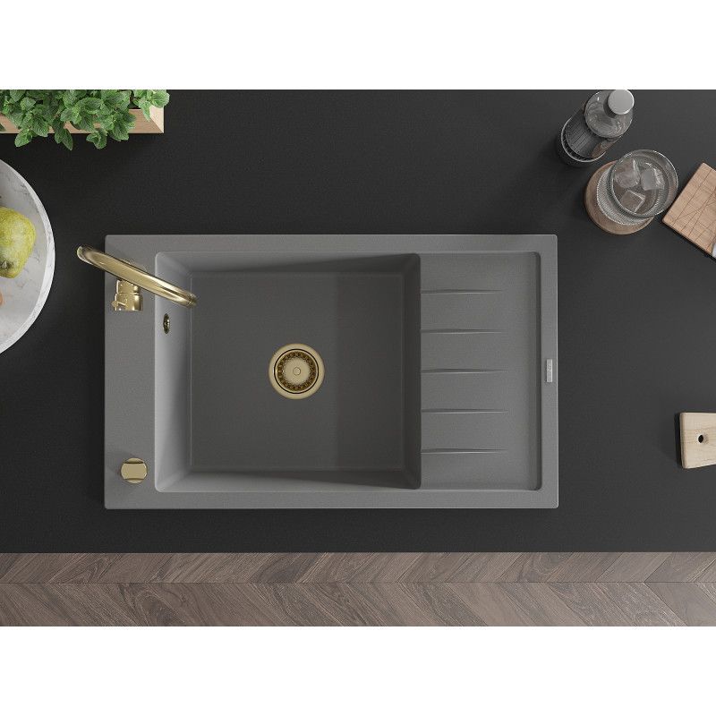 Granitvask med afløbsplade Elias Mexen 795 x 480 mm Grå 1 stk.