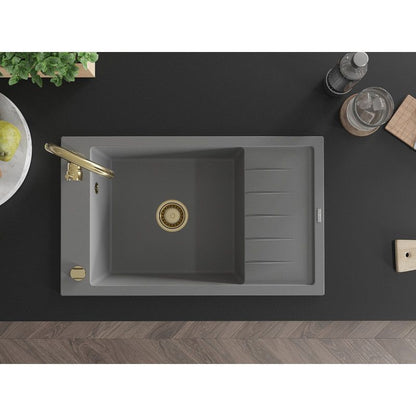 Granitvask med afløbsplade Elias Mexen 795 x 480 mm Grå 1 stk.