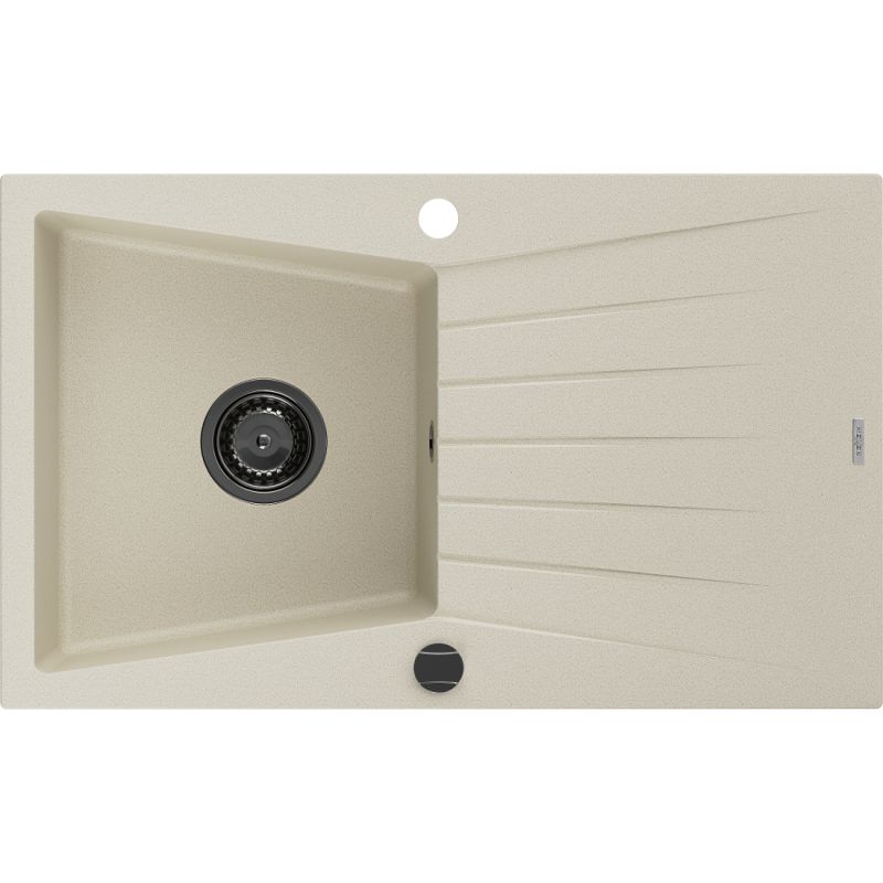 Granitvask med afløbsplade 1-kamret Mexen 775 x 470 Cesar beige 1 stk.