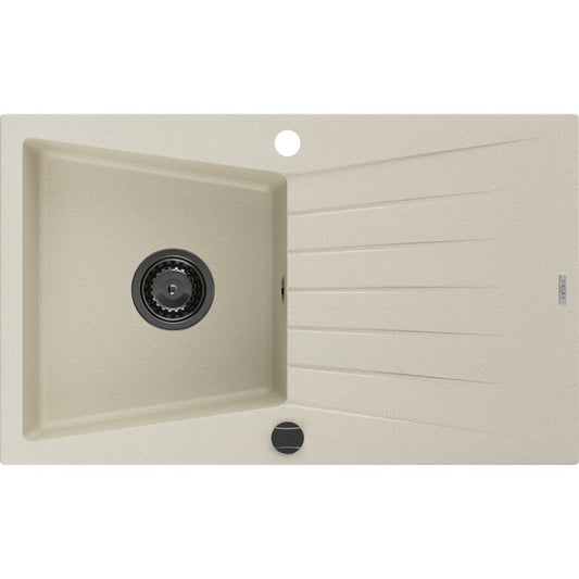Granitvask med afløbsplade 1-kamret Mexen 775 x 470 Cesar beige 1 stk.
