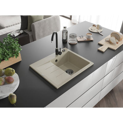 Granitsænke med afløbsplade Mexen 600x500 Ben beige 1 stk.