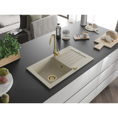 Granitsink med afløbsplade Mexen 752 x 436 mm Pablo beige 1 stk.