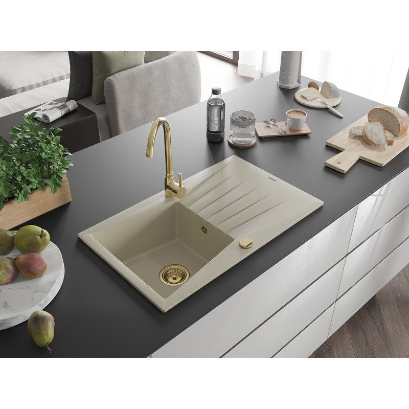 Granitvask med afløbsplade Mexen 775x470 Cesar beige 1 stk.