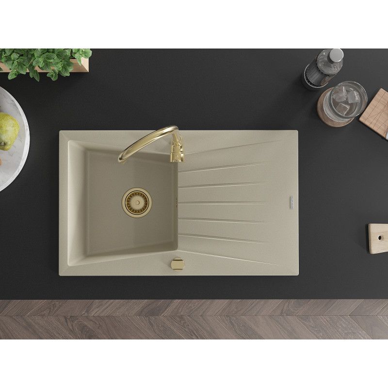 Granitvask med afløbsplade Mexen 775x470 Cesar beige 1 stk.