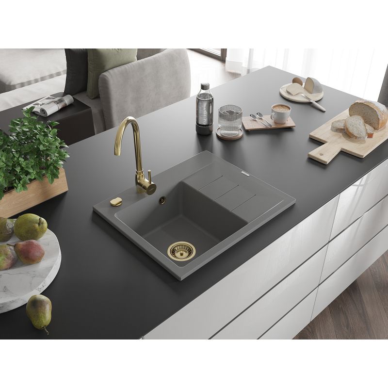 Mexen granitvask med afløbsplade 600x500 Ben grå 1 stk.