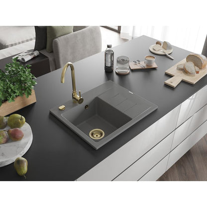 Mexen granitvask med afløbsplade 600x500 Ben grå 1 stk.