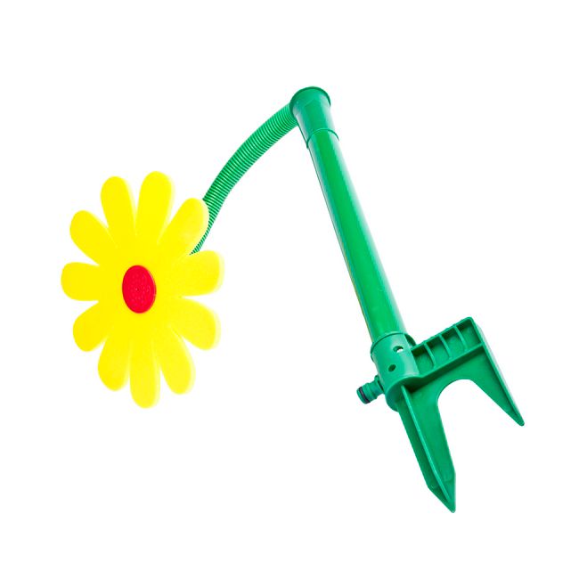 Robi zrasser Skør Tusindfryd med pæl