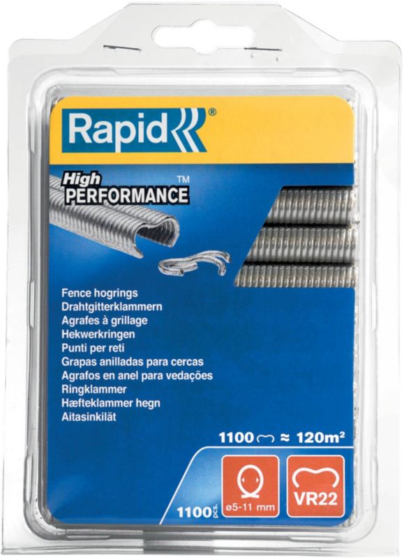 Rapid VR22 galvaniserede hegnstifter 1100 stk.