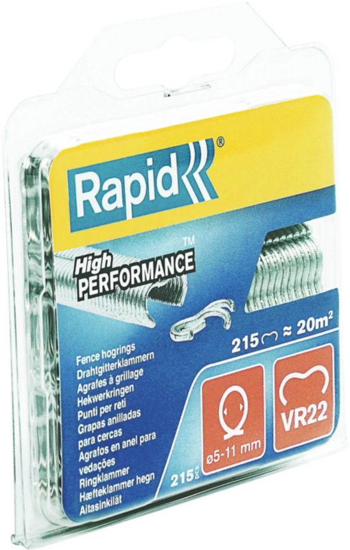 Rapid VR22 galvaniserede hegnsstifter 215 stk.