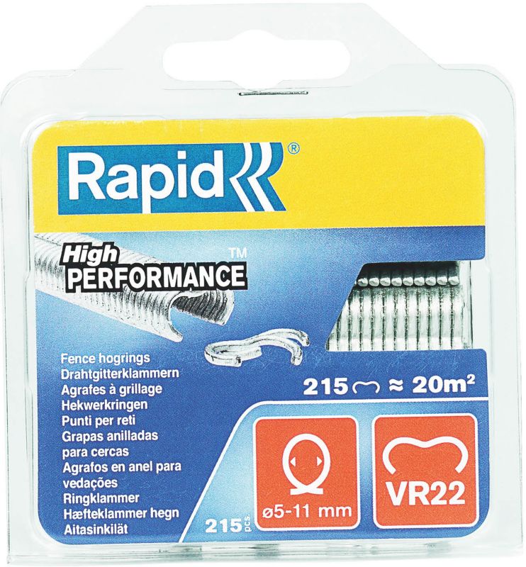 Rapid VR22 galvaniserede hegnsstifter 215 stk.