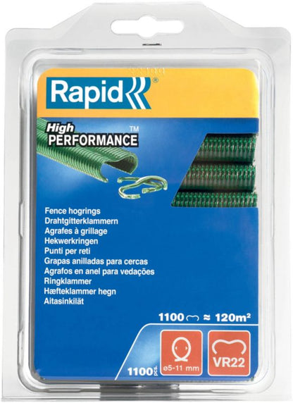 Rapid VR22 grønne hegnsstifter 1100 stk.