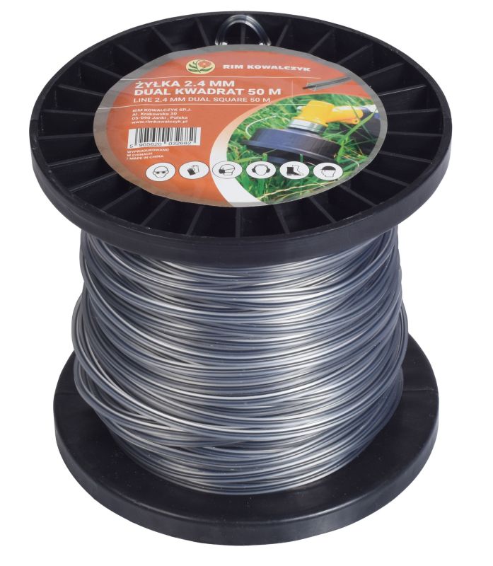Dual kvadratisk tråd 2,4 mm 50 m